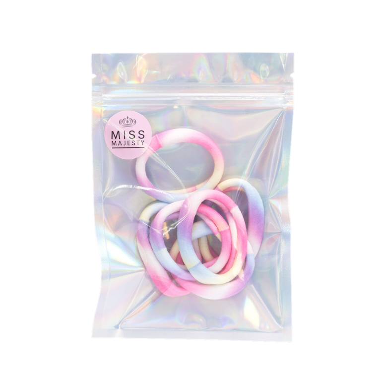 Hair Elastics 6 pieces Rainbow Miss Majesty